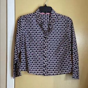 Cute birds patterned crop top